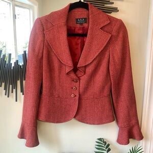David Meister Herringbone Jacket Blazer